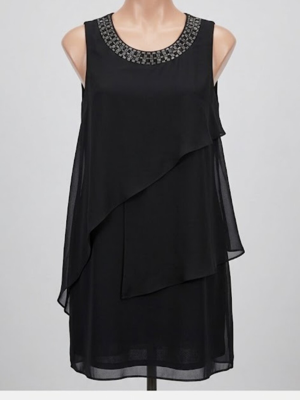 Ya Los Angeles Embellished Silk Blend Dress
